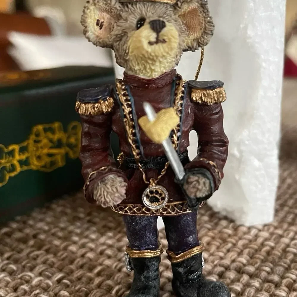 Vintage Boyds Bears Christmas ornament in box N. Mouseking Bearstone mouse 2000